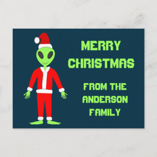 UFO Ho Father Kerstmis Buitenaards gebruik Briefkaart