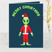 UFO Ho Father Kerstmis Buitenaards gebruik Kaart (Gele Bloem)