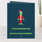 UFO Ho Father Kerstmis Buitenaards gebruik Kaart (Achterkant)