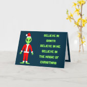 UFO Ho Father Kerstmis Buitenaards gebruik Kaart (Gele Bloem)