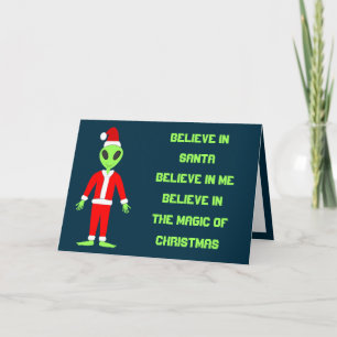 UFO Ho Father Kerstmis Buitenaards gebruik Kaart
