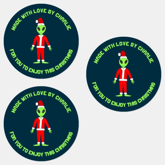 UFO Ho Father Kerstmis Buitenaards gebruik Labels (Groep)