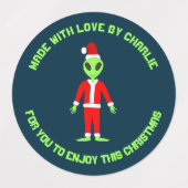 UFO Ho Father Kerstmis Buitenaards gebruik Labels (Design 1)