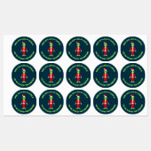 UFO Ho Father Kerstmis Buitenaards gebruik Labels (Vel)