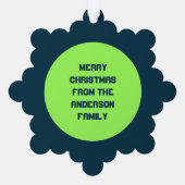 UFO Ho Father Kerstmis Buitenaards gebruik Ornament Kaart (Achterkant)