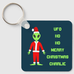 UFO Ho Father Kerstmis Buitenaards gebruik Sleutelhanger