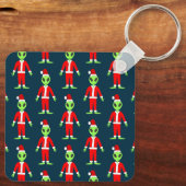 UFO Ho Father Kerstmis Buitenaards gebruik Sleutelhanger (Achterkant)