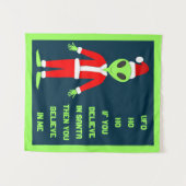UFO Ho Father Kerstmis Buitenaards gebruik Wandkleed (Voorkant (horizontaal))