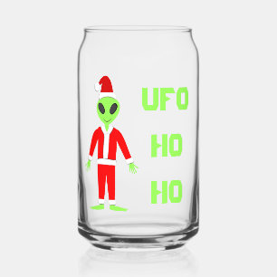 UFO Ho Vader Kerst Buitenaards Blikvorm Glas