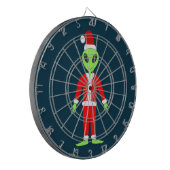 UFO Ho Vader Kerst Buitenaards Dartbord (Voorkant Links)