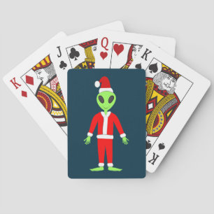 UFO Ho Vader Kerst Buitenaards Pokerkaarten