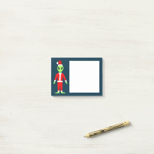 UFO Ho Vader Kerst Buitenaards Post-it® Notes (Op bureau)