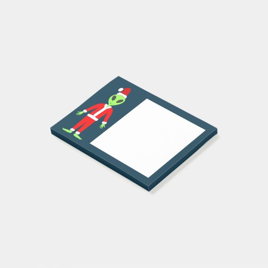 UFO Ho Vader Kerst Buitenaards Post-it® Notes (Schuin)