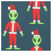 UFO Ho Vader Kerst Buitenaards Stof (Close Up)