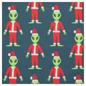 UFO Ho Vader Kerst Buitenaards Stof (Swatch)