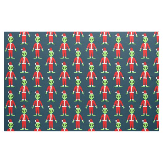 UFO Ho Vader Kerst Buitenaards Stof (Fat Quarter)