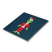 UFO Ho Vader Kerst Buitenaards Tegeltje (Zijkant)