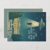 UFO Holiday Intervention Funny Political Christmas Feestdagenkaart (Voorkant / Achterkant)