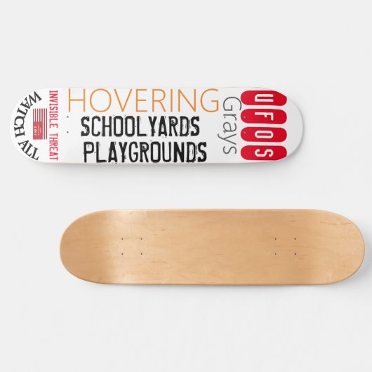 UFO HOVERING GRAYS Skateboard (Horizontaal)