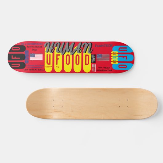 UFO HUMAN FOOD 7 3/4" Skateboard Deck (Horizontaal)