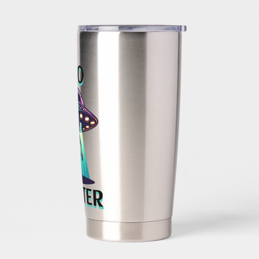 UFO Hunter | Ai Art met UFO en Alien Geïsoleerde Drinkbeker (Links)