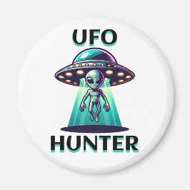 UFO Hunter | Ai Art met UFO en Alien Magneet