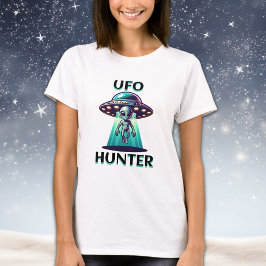 UFO Hunter | Ai Art met UFO en Alien T-shirt
