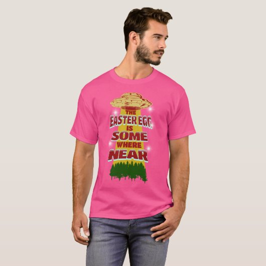 UFO Hunter Easter Eggs Aliens Ruimteschip Egg Hunt T-shirt (Voorkant volledig)
