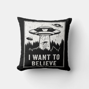 UFO Hunter Ik wil Retro P geloven Kussen