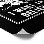 UFO Hunter Ik wil Retro P geloven Poster (Hoek)