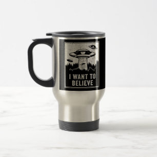  UFO Hunter Ik wil Retro P geloven Reisbeker