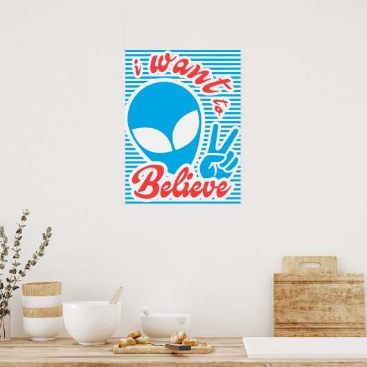 UFO, ik wil geloven, Alien Poster (Keuken)