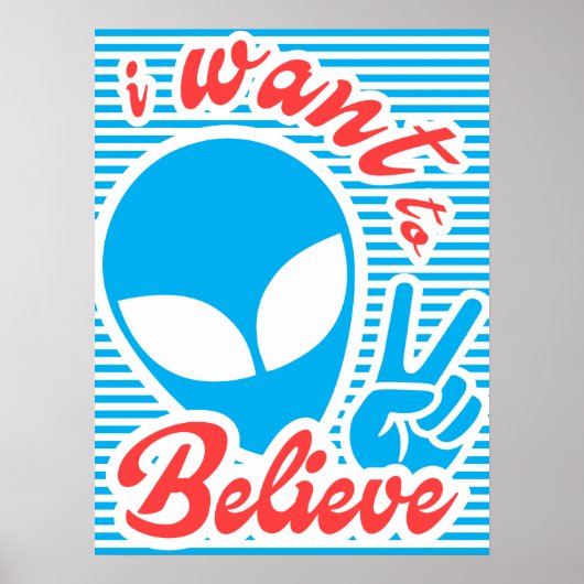 UFO, ik wil geloven, Alien Poster (Voorkant)