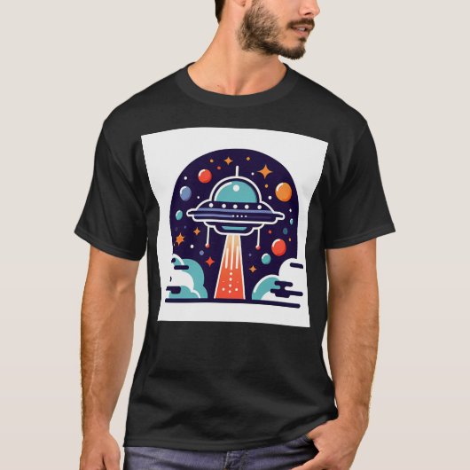 Ufo Illustratie T-shirt (Voorkant)