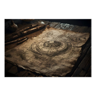  „UFO im Geiste von Leonardo da Vinci“ Perfect Poster