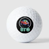 UFO in de ruimte Golfballen (Voorkant)