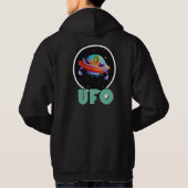 UFO in de ruimte Hoodie (Achterkant)