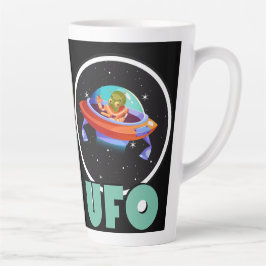 UFO in de ruimte Latte Mok