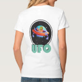 UFO in de ruimte T-shirt (Achterkant)