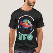 UFO in de ruimte T-shirt (Voorkant)