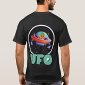 UFO in de ruimte T-shirt (Achterkant)