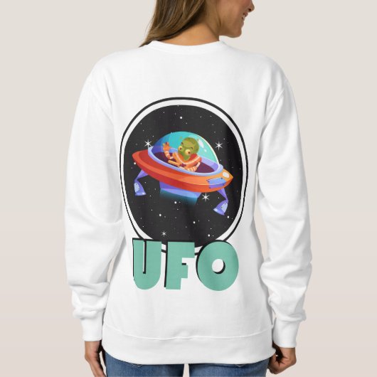UFO in de ruimte Trui (Achterkant)