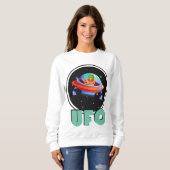 UFO in de ruimte Trui (Voorkant volledig)