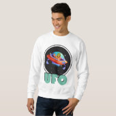 UFO in de ruimte Trui (Voorkant volledig)