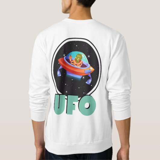 UFO in de ruimte Trui (Achterkant)