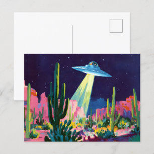 UFO in de woestijn Briefkaart