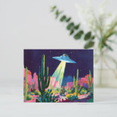 UFO in de woestijn Briefkaart (Staand voorkant)