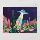 UFO in de woestijn Briefkaart (Voorkant)