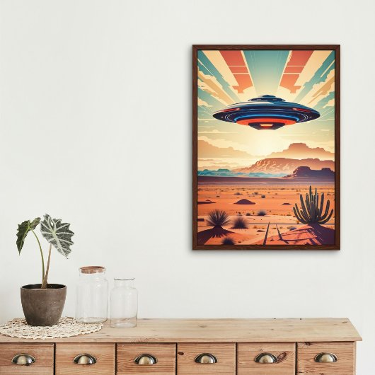 Ufo in de woestijn poster