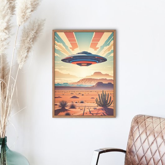Ufo in de woestijn poster